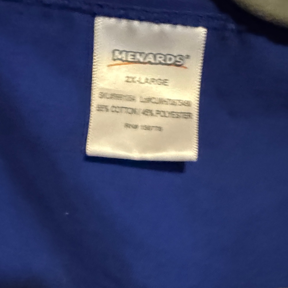 ★ Menards Blue Employee Work Vest Logo Retail Uniform Women 2X - Picture 3 of 5